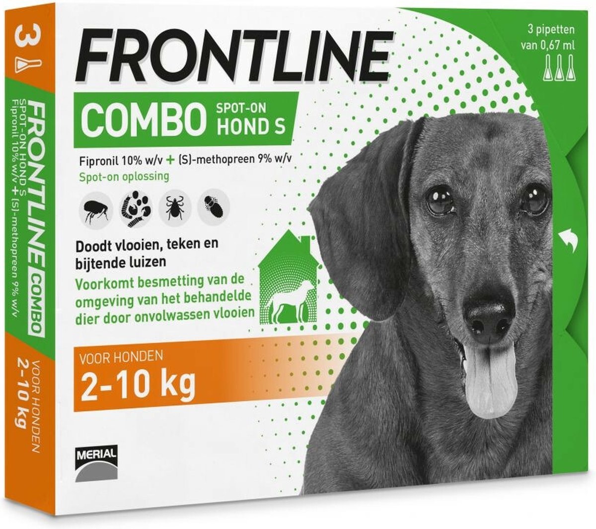 Frontline Combo - S: van 2 tot 10 kg - Anti vlooienmiddel tekenmiddel - Hond 3... bol.com