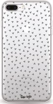 Casetastic Apple iPhone 7 Plus / iPhone 8 Plus Hoesje - Softcover Hoesje met Design - Green Hearts Transparant Print