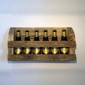 Bier rek landelijke stijl | handgemaakt van gerecycled pallet hout