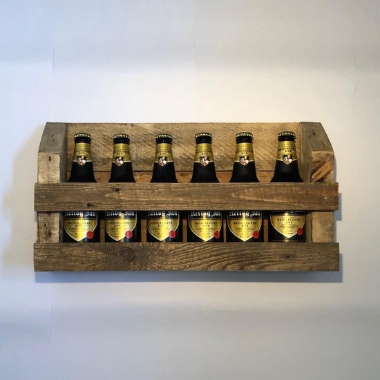 Bier rek landelijke stijl van gerecycled pallet hout | bol.com