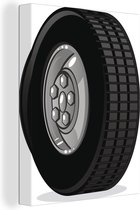 Une illustration du pneu d'une voiture de course de rue toile 30x40 cm - petit - Tirage photo sur toile (Décoration murale salon / chambre)