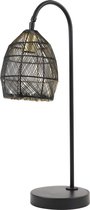 Light & Living Meya Tafellamp - Zwart/Goud - 23x18x60cm