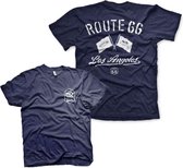 Route 66 Heren Tshirt -2XL- Los Angeles Blauw