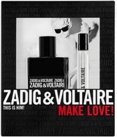 Zadig & Voltaire This Is Him! Giftset - 50 ml eau de toilette spray + 10 ml eau de toilette tasspray - cadeauset voor heren