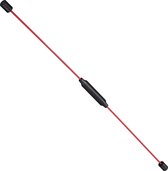 Relaxdays swingstick 160 cm - fitness staaf - vibratie training diepe spieren - rood