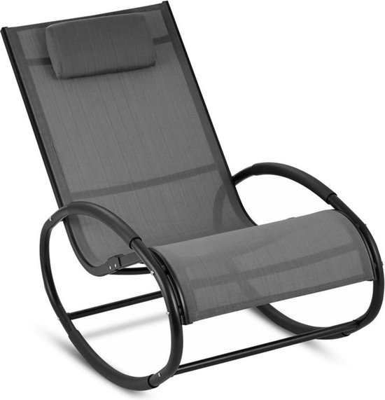 Retiro schommelstoel aluminium polyester - zwart