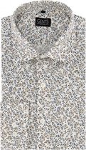 GENTS | Overhemd Heren Volwassenen print bloemetje wit 0669 Maat M 39/40