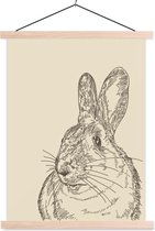 Illustration Vintage d & # 39; une affiche textielposter lapin lattes vierges