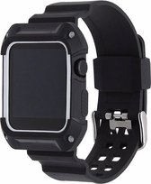 watchbands-shop.nl bandje - Apple Watch Series 1/2/3 (42mm) - zwart / wit