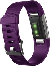 watchbands-shop.nl Siliconen bandje - Fitbit Charge 2 - Paars - Small