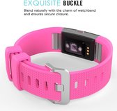 Luxe Siliconen Bandje SMALL voor FitBit Charge 2 –roze Watchbands-shop.nl