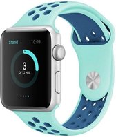 watchbands-shop.nl bandje - bandje geschikt voor Apple Watch Series 1/2/3 (42mm) - AquaBlauw - M/L