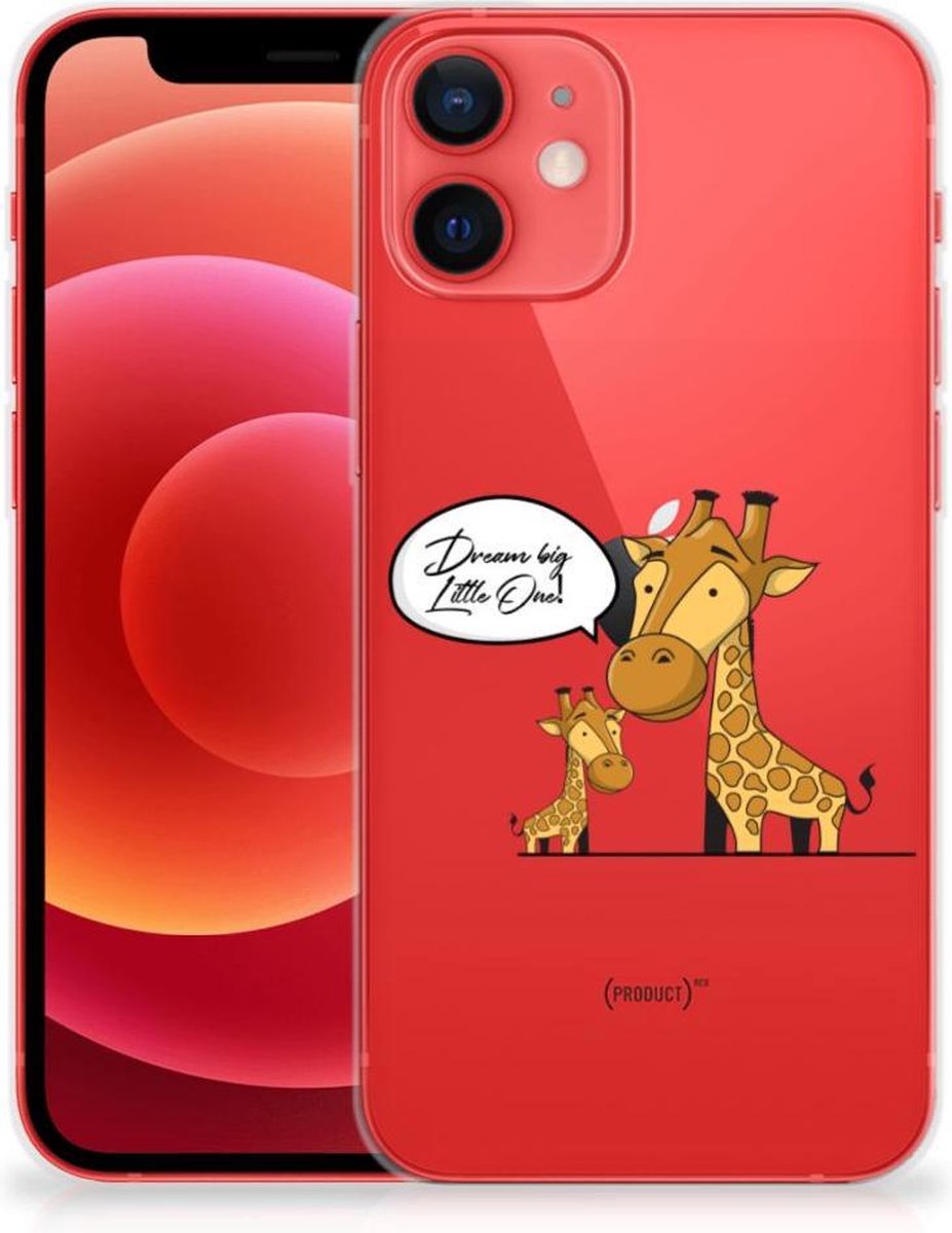 iPhone 12 Mini Telefoonhoesje met Naam Giraffe