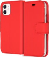 iPhone 12 Mini hoesje bookcase - iPhone 12 Mini wallet case - hoesje iPhone 12 Mini bookcase - Kunstleer - Rood - Accezz Wallet Softcase Bookcase