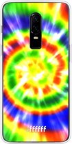 OnePlus 6 Hoesje Transparant TPU Case - Hippie Tie Dye #ffffff