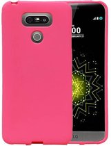 Sand Look TPU Backcover Case Hoesje voor LG G6 Roze
