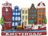Magneet Grachtenhuisjes Rood Amsterdam - Souvenir