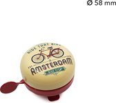 Matix - Amsterdam - Fietsbel - Ride that Bike - Vanille Rood - 58 mm