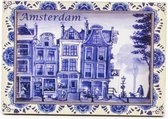 Magneet 2D MDF Delfts Blauw Amsterdam - Souvenir