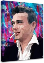 Schilderij  , James Dean , Filmster , 2 maten , multikleur , Premium print