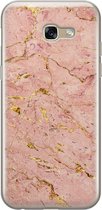 Samsung Galaxy A5 2017 hoesje siliconen - Marmer roze goud - Soft Case Telefoonhoesje - Marmer - Roze