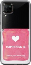 Huawei P40 Lite hoesje - Nagellak | Huawei P40 Lite  case | Siliconen TPU hoesje | Backcover Transparant