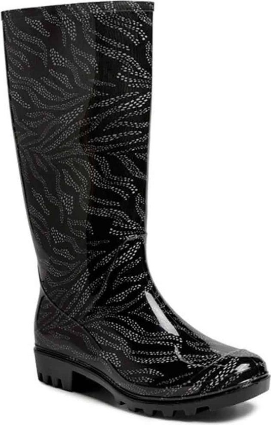 Gevavi Boots Elin PVC Zwart Bottes de pluie pour femmes Bottes pour femmes Femme