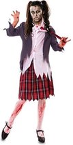 Witbaard Verkleedpak Zombie Schoolmeisje Polyester Grijs Mt S