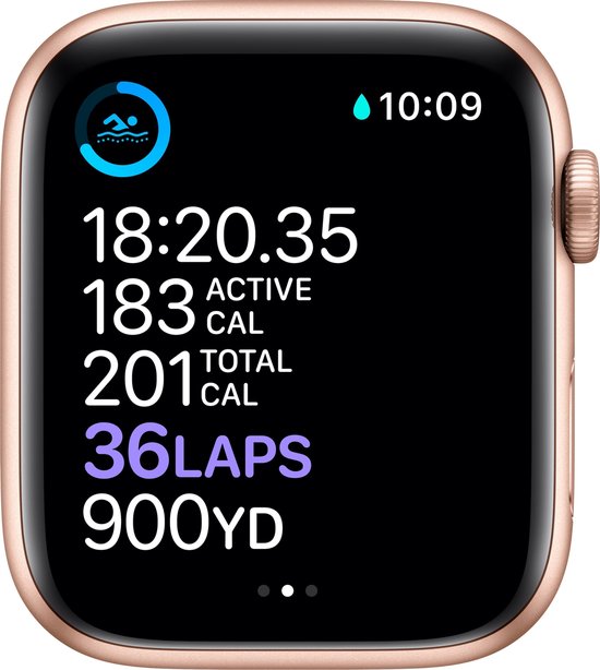 Apple Watch Series 6 GPS - Smartwatch dames - 44mm - Roze | bol.com