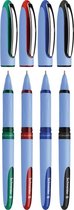 Schneider rollerball - One Hybrid N - naaldpunt - 0,3mm - 4 stuks assorti kleuren - S-183494