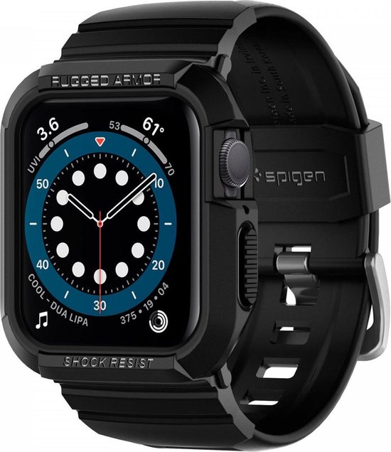 Spigen Rugged Armor Pro - Apple Watch 41MM / 40MM Hoesje en Bandje - Zwart