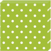 Stippen Servetten Lime Groen 33cm 20st