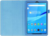 Lenovo Tab M8 Litchi Skin Two-Fold Book Case Hoes Blauw