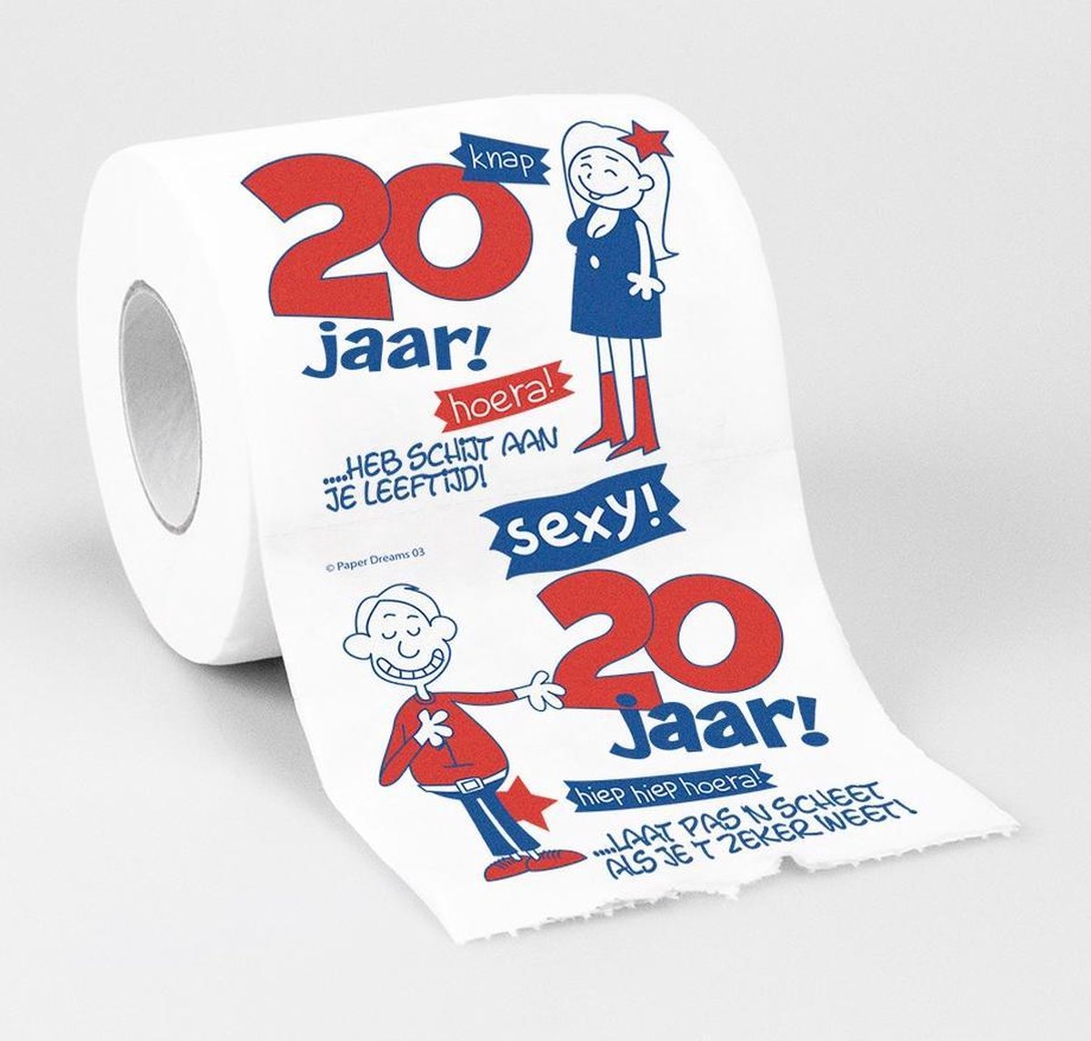 Fondsen kom Pathologisch 2x Cadeau toiletpapier/wc-papier rollen 20 jaar - 20e verjaardag -  Verjaardagscadeau -... | bol.com