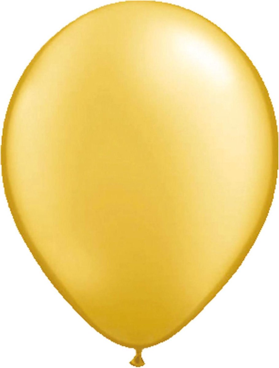 Afbeelding van product Shoppartners  30x stuks Metallic gouden party ballonnen - Verjaardag feestartikelen/versiering
