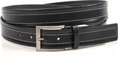Mooie zwarte pantalon riem 3.5 cm breed - Zwart  - Echt Leer - Taille: 120cm - Totale lengte riem: 135cm