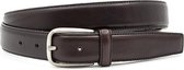 Miguel Bellido Classic Nette donker bruine pantalon riem - heren en dames riem - 3.2 cm breed - Bruin - Echt Leer - Taille: 100cm - Totale lengte riem: 115cm