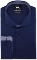 GENTS - Blumfontain Overhemd Heren Volwassenen NOS navy Maat XXL 45/46