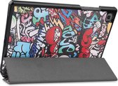 Hoes Geschikt voor Samsung Galaxy Tab A7 Hoes Luxe Hoesje Book Case Met Screenprotector - Hoesje Geschikt voor Samsung Tab A7 Hoes Cover - Graffity