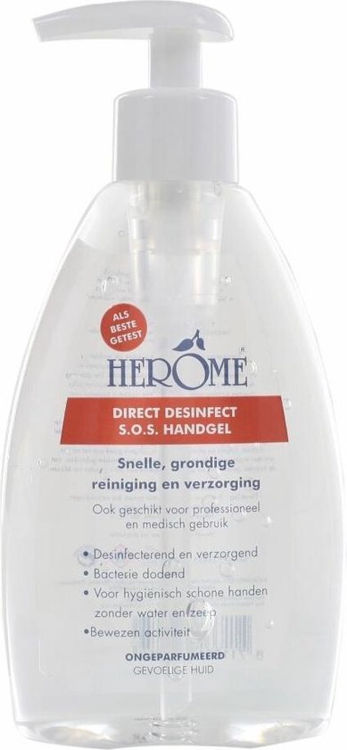 erotisch Uitgang Lijm Herome Direct Desinfect Handgel Sensitive (Parfumvrij) - Desinfecterende  Handgel met... | bol.com