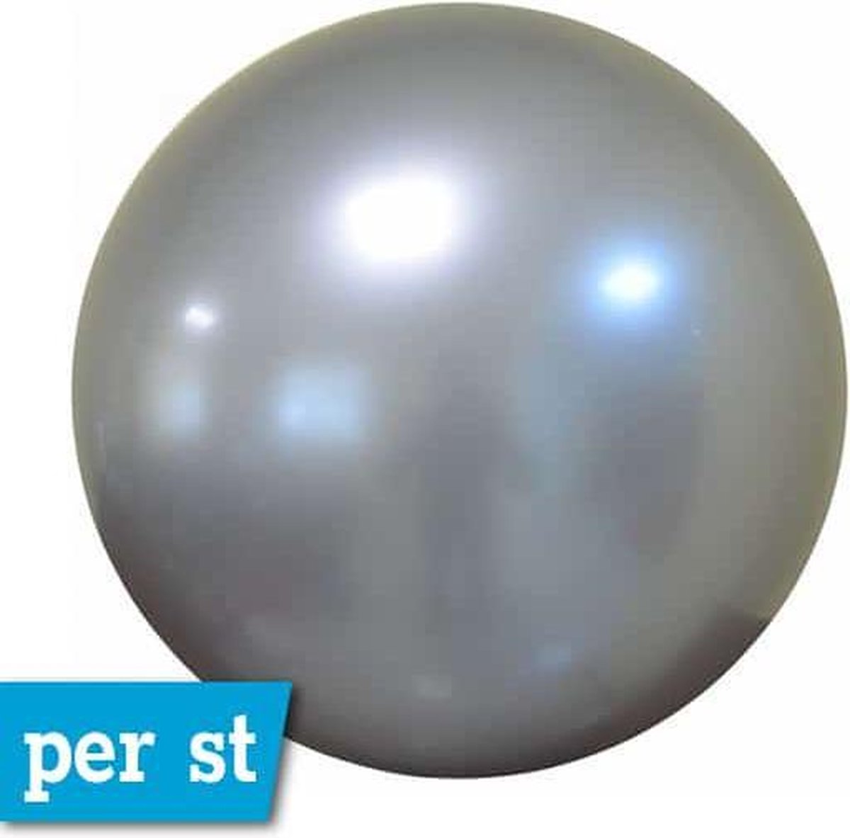 Chrome "bubble" ballon 80cm 32 inch zilver, 1stkl