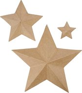 Sterren. H: 11+19.5+31.5 cm. 3 stuk/ 1 doos