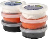 Silk Clay®, wit, oranje, zwart, Halloween, 6x14gr [HOB-79149]
