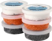 Foam Clay®, glow in the dark, oranje, zwart, Halloween, 6x14gr