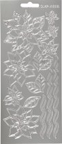 Stickers. zilver. kerstster. 10x23 cm. 1 vel