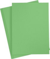 Gekleurd Karton, A4, 210x297 mm, 180 gr, gras groen, 20 vel/ 1 doos | Knutselpapier | Knutselkarton