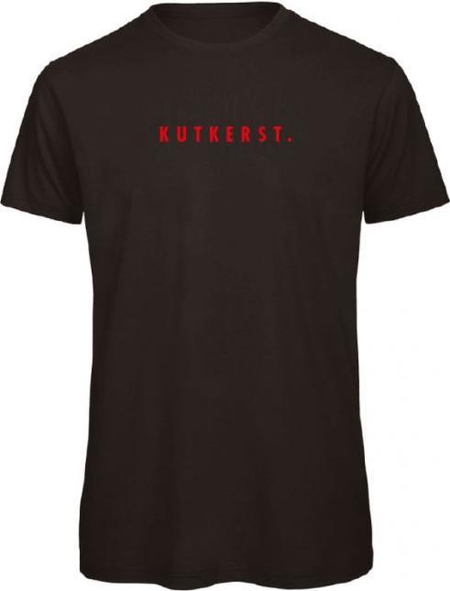 Foute kersttrui t-shirt zwart XL - Kutkerst - rood - soBAD. | Kerst t-shirt soBAD. | kerst shirts volwassenen | kerst t-shirt volwassenen | Kerst outfit | Foute kerst shirts