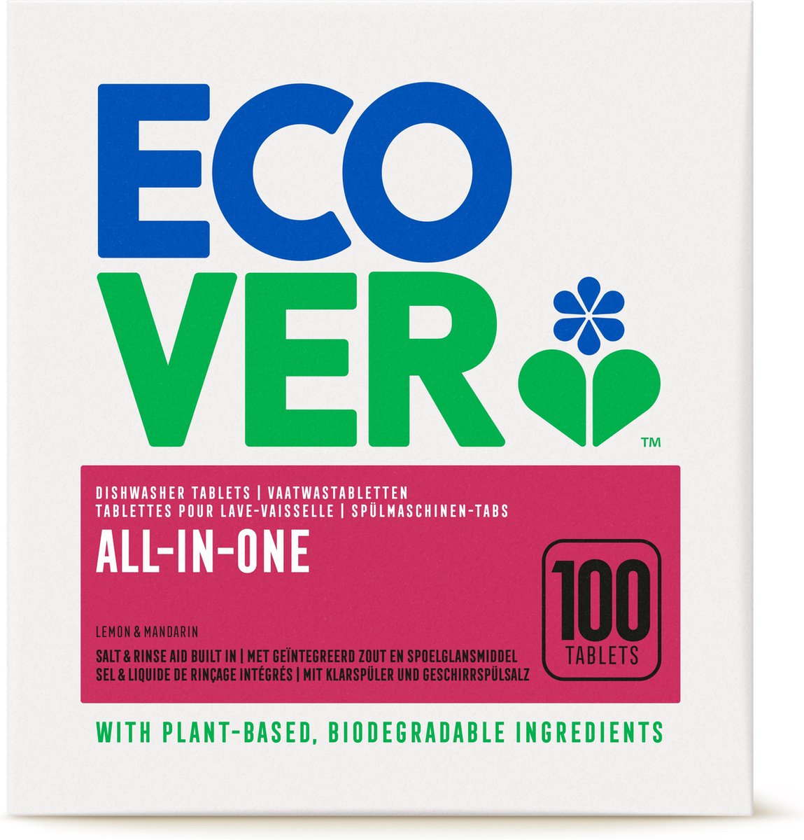 Ecover Vaatwastabletten – All In One – 100 Tabs