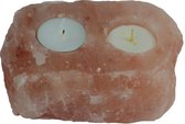 Bougeoir en sel Natural - 2 trous