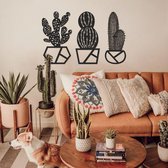 Metalen wanddecoratie Cactus (set van 3)